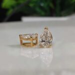 Golden Glow: Pear Shaped Solitaire Diamond Pendant - Image 2