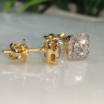 Twinkle Glow Cushion Style Diamond Studs - Image 2