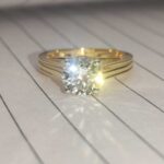 Dazzling Round Diamond Solitaire Ring in Classic Gold Setting
