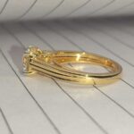 Dazzling Round Diamond Solitaire Ring in Classic Gold Setting - Image 3