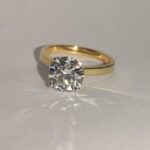 Pure Classic: Round Diamond Solitaire Gold Ring