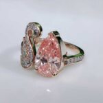 Aurora Swan: Exquisite Pink Diamond Ring with Artistic Design - Image 3