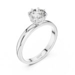Elegant Round Solitaire Ring – Minimalist & Luxurious - Image 2