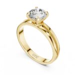 Luxury Gold Solitaire Ring – Iconic Single Diamond Style