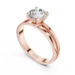 Luxury Gold Solitaire Ring – Iconic Single Diamond Style - Image 3