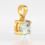 Modern Solitaire Diamond Pendant for Women (No Chain)