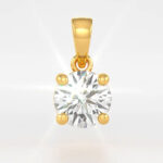 Modern Solitaire Diamond Pendant for Women (No Chain) - Image 2