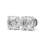 Women’s Gold Round Stud Earrings – Brilliant Solitaire Design - Image 2
