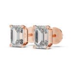 Emerald Spark Diamond Studs – Sleek Geometric Shine - Image 3