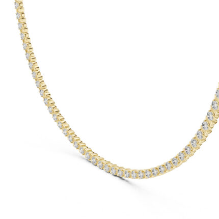 Elegant Diamond Eternity Necklace in 14K/18K Gold
