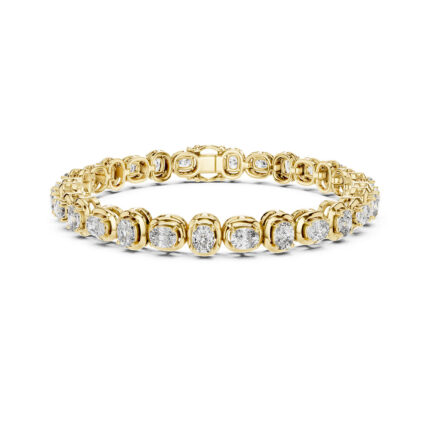 Cushion Diamond Link Bracelet – 6.5 Inch Fit