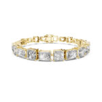 Premium Radiant & Emerald Diamond Bracelet – 6.5 Inch Gold Jewellery