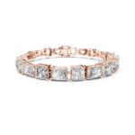 Premium Radiant & Emerald Diamond Bracelet – 6.5 Inch Gold Jewellery - Image 3