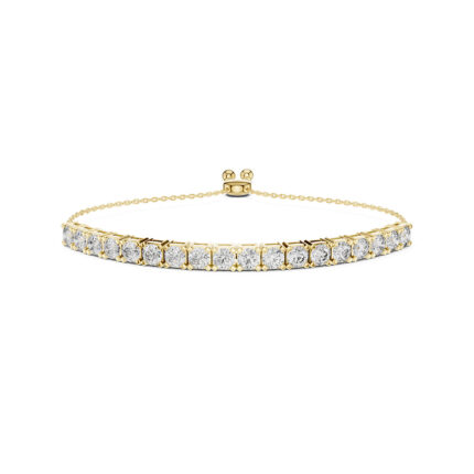 Round Brilliant Diamond Collet Bracelet