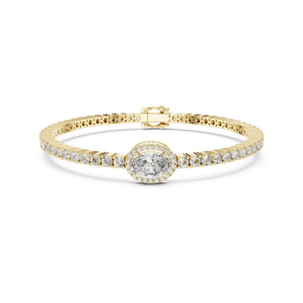 Round Mirror-Prong Diamond Bracelet – 7 Inch