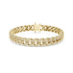 Statement Round Diamond Cuban Bracelet – 8 Inch Fit