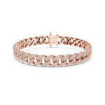 Statement Round Diamond Cuban Bracelet – 8 Inch Fit - Image 3