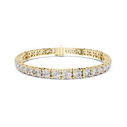 Opulent Round-Cut Diamond Tennis Bracelet