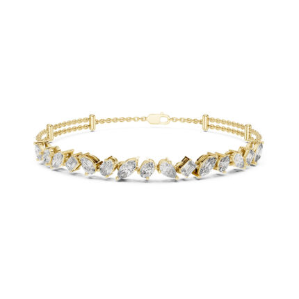 Designer Multi-Shape Diamond Bracelet-(Marquise • Pear • Emerald • Oval)