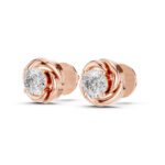 Elegant Spiral Round Diamond Studs - Image 3