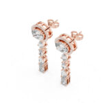 Bold Multi-Shape Diamond Gold Earrings - Image 3