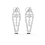 Round Brilliant Diamond Pavé Drop Earrings - Image 2