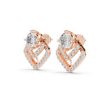Geometric Drop Diamond Earrings – Premium Crafted Style - Image 3
