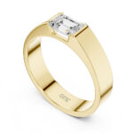 1 Carat Emerald Cut Men’s Diamond Ring | 18K / 14K Gold | IGI