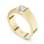Men’s 1 Carat Princess Cut Center Diamond Ring | 14K / 18K Gold