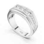 0.60 Carat Channel Diamond Ring for Men | 14K / 18K | Certified - Image 3