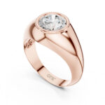 2 Ct Centre Diamond Gold Ring for Men | IGI Certified - Image 2