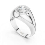 2 Ct Centre Diamond Gold Ring for Men | IGI Certified - Image 3