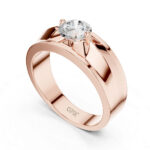 0.85 Carat Round Cut Centre Diamond Ring for Men – 18K or 14K Gold | IGI - Image 2