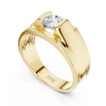 Classic Men’s 1 Carat Centre Diamond Ring | IGI Certified | Gold