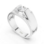 Classic Men’s 1 Carat Centre Diamond Ring | IGI Certified | Gold - Image 3