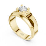 Men’s 0.75 Ct Diamond Ring in 18K or 14K Gold | Solitaire | IGI