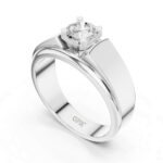 Certified 0.75 Ct Diamond Men’s Ring | 14K or 18K Gold - Image 3