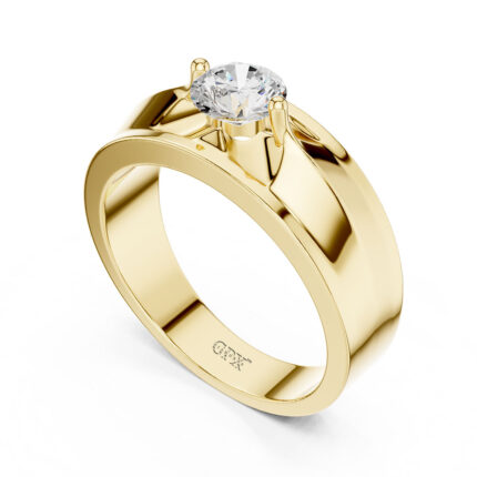 Men Solitaire Diamond Ring 0.75 Ct | 14K/18K Gold Certified