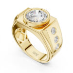 3 Carat Centre Solitaire Men Ring in 18K or 14K Gold | IGI Certified