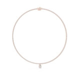 Designer Diamond Tennis Necklace with Subtle Drop Detail - Certified - Image 2