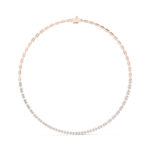 Half Diamond Necklace For Women | 14K/18K Gold | Certified - Image 2