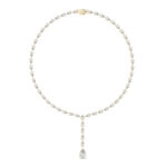 Pear Cut Diamond Drop Necklace | Hallmarked Gold | Certified