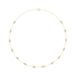 Emerald & Marquise Cut Diamond Necklace | 14K/18K Gold