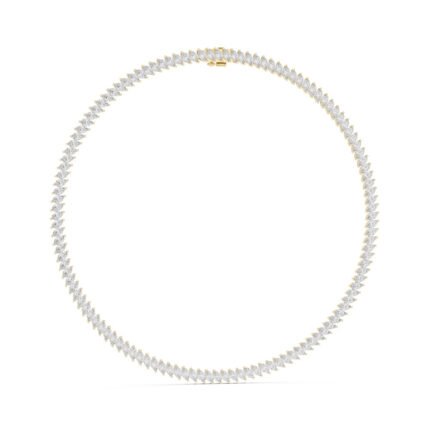 Designer Marquise Diamond Necklace | Hallmarked Gold
