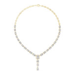 Mixed Cut Diamond Lariat Necklace | 14K/18K Gold | Certified
