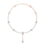 Mixed Shape Diamond Necklace with Graceful Drop in 14K/18K Gold - Image 2