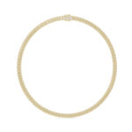 All-Gold Diamond Necklace with Refined Finish in 14K/18K Gold | Certified