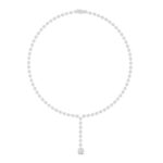 Classic Diamond Necklace with Vertical Drop Detail | Certified Gold - Image 3