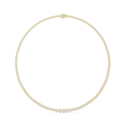 Premium Full Gold Diamond Necklace for Women | Certified