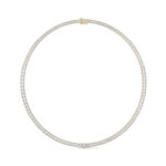Emerald Cut Diamond Tennis Necklace | 14K/18K Gold Certified